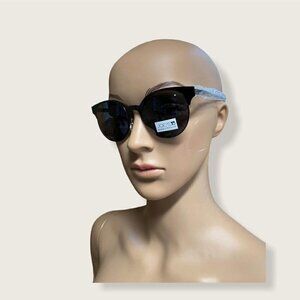 Joe’s Jeans Metallic Gunmetal Cat Eye Sunglasses